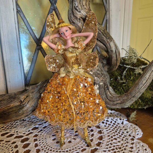 Vintage Gold Fairy Ornament - Picture 3 of 12
